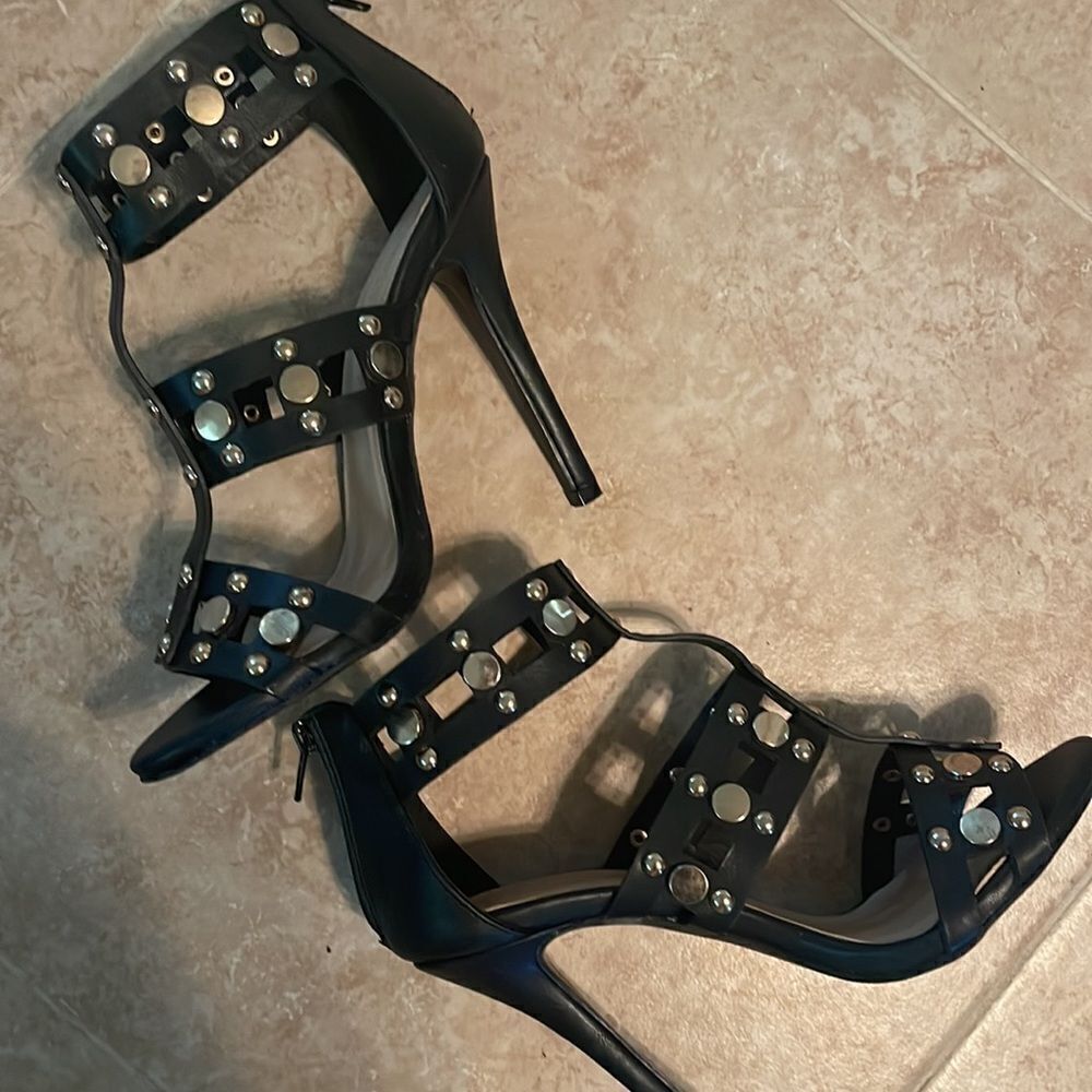 Venus gold studded shoes
